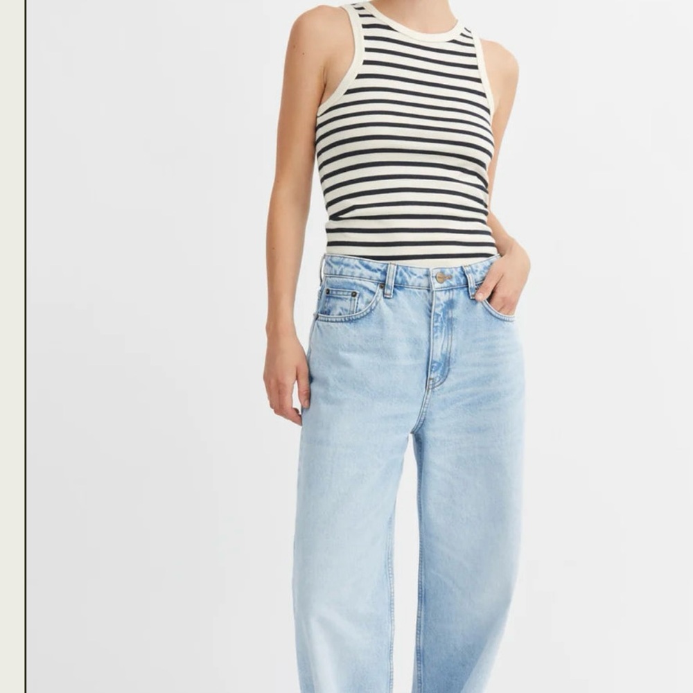 Skall Studio Striped Black and White Tank Top